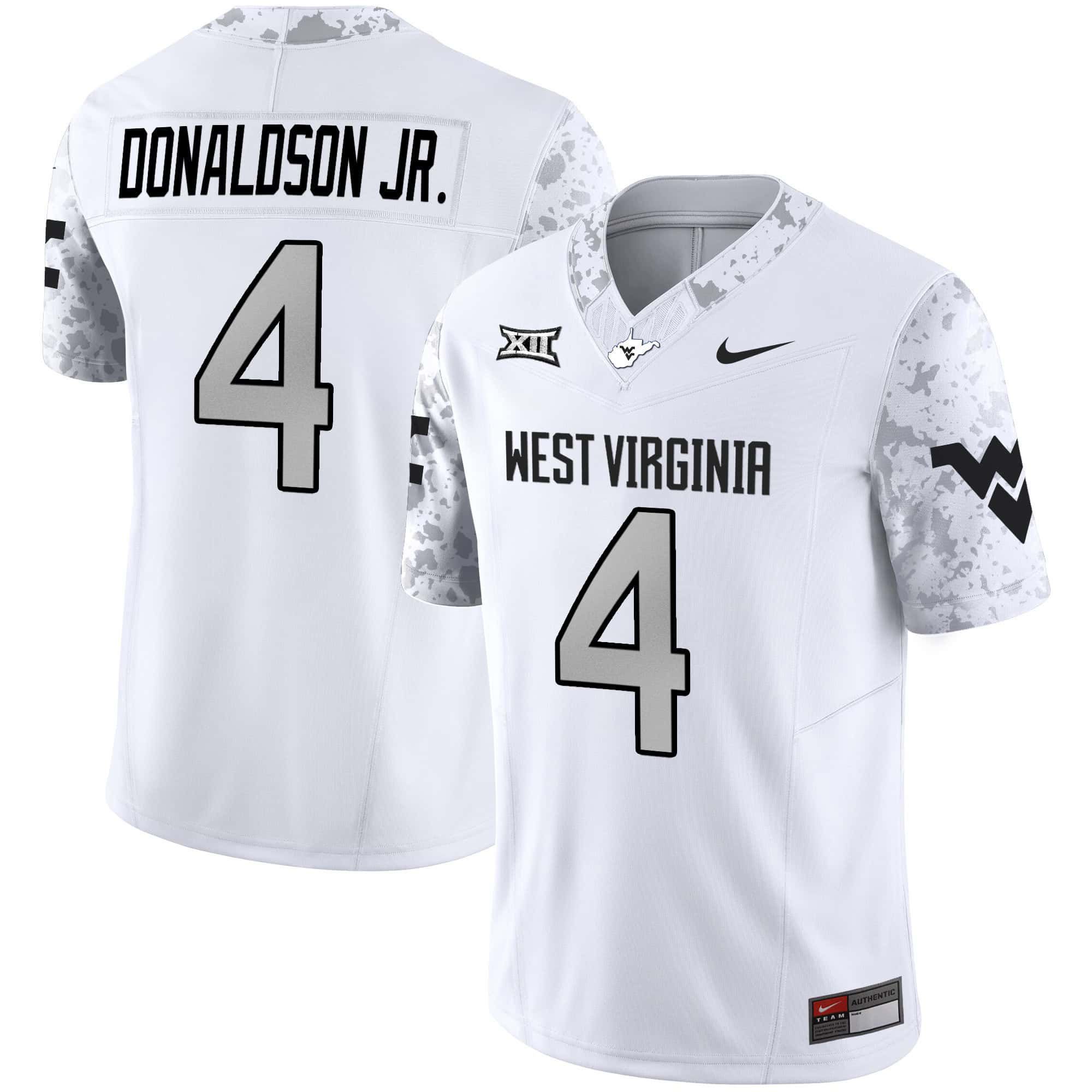 Men West Virginia Mountaineers #4 Donaldson jr White 2024 Nike Vapor Limited NCAA Jersey->indianapolis colts->NFL Jersey